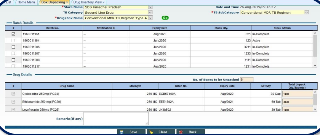 Recording Reconstitution In Nikshay Aushadhi Knowledge Base